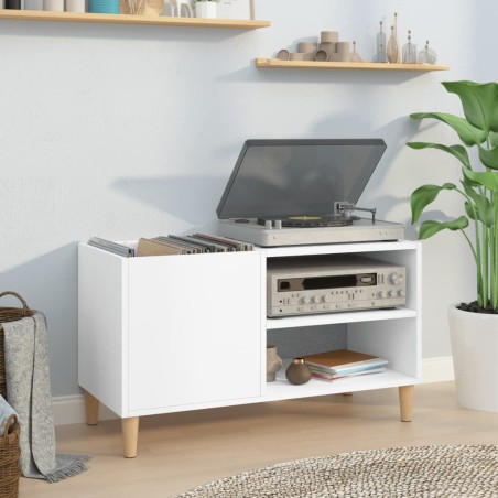 vidaXL Mueble para discos madera contrachapada blanco 84,5x38x48 cm