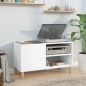 vidaXL Mueble para discos madera contrachapada blanco 84,5x38x48 cm vidaXL Mueble para discos madera contrachapada blanco 84,5x38x48 cm