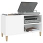 vidaXL Mueble para discos madera contrachapada blanco 84,5x38x48 cm vidaXL Mueble para discos madera contrachapada blanco 84,5x38x48 cm