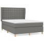 vidaXL Cama box spring con colchón tela gris oscuro 140x200 cm vidaXL Cama box spring con colchón tela gris oscuro 140x200 cm