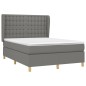 vidaXL Cama box spring con colchón tela gris oscuro 140x200 cm vidaXL Cama box spring con colchón tela gris oscuro 140x200 cm
