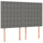 vidaXL Cama box spring con colchón tela gris oscuro 140x200 cm vidaXL Cama box spring con colchón tela gris oscuro 140x200 cm