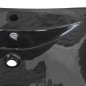 vidaXL Lavabo rectangular cerámica orificio de grifo y desagüe negro vidaXL Lavabo rectangular cerámica orificio de grifo y desagüe negro