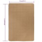 vidaXL Alfombra de yute con reverso de latex color natural 80x160 cm vidaXL Alfombra de yute con reverso de latex color natural 80x160 cm