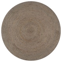  vidaXL Alfombra de yute tejida a mano redonda gris 120 cm
