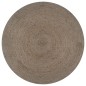 vidaXL Alfombra de yute tejida a mano redonda gris 120 cm vidaXL Alfombra de yute tejida a mano redonda gris 120 cm