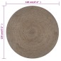 vidaXL Alfombra de yute tejida a mano redonda gris 120 cm vidaXL Alfombra de yute tejida a mano redonda gris 120 cm