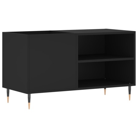 vidaXL Mueble de discos madera de ingeniería negro 85x38x48 cm