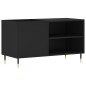 vidaXL Mueble de discos madera de ingeniería negro 85x38x48 cm vidaXL Mueble de discos madera de ingeniería negro 85x38x48 cm
