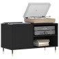 vidaXL Mueble de discos madera de ingeniería negro 85x38x48 cm vidaXL Mueble de discos madera de ingeniería negro 85x38x48 cm