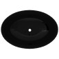 vidaXL Lavabo ovalado de cerámica negro 40x33 cm vidaXL Lavabo ovalado de cerámica negro 40x33 cm