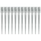 vidaXL Picas de tierra 12 uds acero galvanizado plateado 7x7x75 cm vidaXL Picas de tierra 12 uds acero galvanizado plateado 7x7x75 cm
