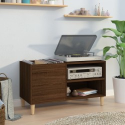 vidaXL Mueble discos madera contrachapada roble marrón 84,5x38x48 cm