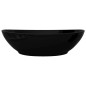 vidaXL Lavabo ovalado de cerámica negro 40x33 cm vidaXL Lavabo ovalado de cerámica negro 40x33 cm