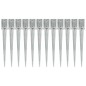 vidaXL Picas de tierra 12 uds acero galvanizado plateado 9x9x75 cm vidaXL Picas de tierra 12 uds acero galvanizado plateado 9x9x75 cm