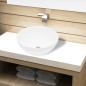 vidaXL Lavabo de cuarto de baño redondo cerámica blanco vidaXL Lavabo de cuarto de baño redondo cerámica blanco