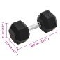 vidaXL Mancuerna hierro fundido 27,5 kg vidaXL Mancuerna hierro fundido 27,5 kg