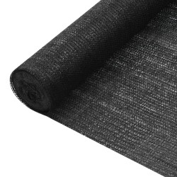 vidaXL Red de privacidad HDPE negro 1x25 m 75 g/m² 