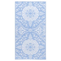 vidaXL Alfombra de exterior PP azul bebé 120x180 cm