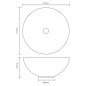 vidaXL Lavabo de cuarto de baño redondo cerámica blanco vidaXL Lavabo de cuarto de baño redondo cerámica blanco