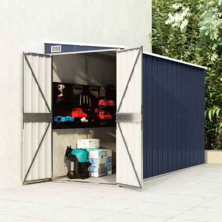 vidaXL Cobertizo de jardín de pared acero galvanizado 118x288x178 cm