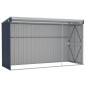 vidaXL Cobertizo de jardín de pared acero galvanizado 118x288x178 cm vidaXL Cobertizo de jardín de pared acero galvanizado 118x288x178 cm