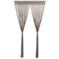 vidaXL Cortina de macramé algodón gris taupé 140x240 cm vidaXL Cortina de macramé algodón gris taupé 140x240 cm