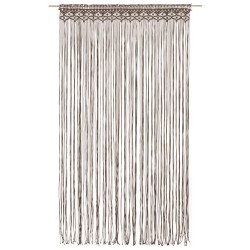 vidaXL Cortina de macramé algodón gris taupé 140x240 cm