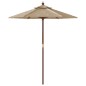 vidaXL Sombrilla de jardín con poste de madera gris taupe 196x231 cm vidaXL Sombrilla de jardín con poste de madera gris taupe 196x231 cm