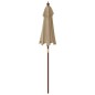 vidaXL Sombrilla de jardín con poste de madera gris taupe 196x231 cm vidaXL Sombrilla de jardín con poste de madera gris taupe 196x231 cm