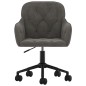 vidaXL Silla de oficina giratoria de terciopelo gris oscuro vidaXL Silla de oficina giratoria de terciopelo gris oscuro