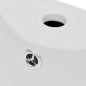vidaXL Lavabo de pie redondo de cerámica hueco de grifo/desagüe blanco vidaXL Lavabo de pie redondo de cerámica hueco de grifo/desagüe blanco