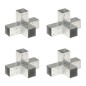 vidaXL Conectores de postes en X 4 uds metal galvanizado 71x71 mm vidaXL Conectores de postes en X 4 uds metal galvanizado 71x71 mm