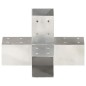 vidaXL Conectores de postes en X 4 uds metal galvanizado 71x71 mm vidaXL Conectores de postes en X 4 uds metal galvanizado 71x71 mm