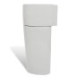 vidaXL Lavabo de pie redondo de cerámica hueco de grifo/desagüe blanco vidaXL Lavabo de pie redondo de cerámica hueco de grifo/desagüe blanco