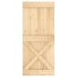 vidaXL Puerta corredera con herrajes madera maciza de pino 90x210 cm vidaXL Puerta corredera con herrajes madera maciza de pino 90x210 cm