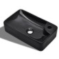 Lavabo de cerámica con agujero para grifo negro Lavabo de cerámica con agujero para grifo negro
