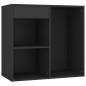 vidaXL Tocador con LED y armarios madera contrachapada negro vidaXL Tocador con LED y armarios madera contrachapada negro