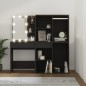 vidaXL Tocador con LED y armarios madera contrachapada negro vidaXL Tocador con LED y armarios madera contrachapada negro