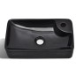 Lavabo de cerámica con agujero para grifo negro Lavabo de cerámica con agujero para grifo negro