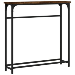 vidaXL Mesa consola madera de ingeniería roble ahumado 75x19,5x75 cm