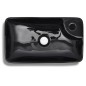 Lavabo de cerámica con agujero para grifo negro Lavabo de cerámica con agujero para grifo negro