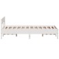 vidaXL Estructura de cama con cabecero madera pino blanco 120x200 cm vidaXL Estructura de cama con cabecero madera pino blanco 120x200 cm