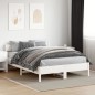 vidaXL Estructura de cama con cabecero madera pino blanco 160x200 cm