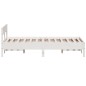 vidaXL Estructura de cama con cabecero madera pino blanco 160x200 cm