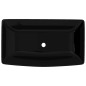 Lavabo de cerámica negro rectangular Lavabo de cerámica negro rectangular