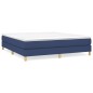 vidaXL Cama box spring con colchón tela azul 180x200 cm vidaXL Cama box spring con colchón tela azul 180x200 cm