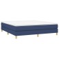 vidaXL Cama box spring con colchón tela azul 180x200 cm vidaXL Cama box spring con colchón tela azul 180x200 cm