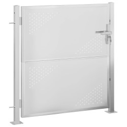 vidaXL Puerta de jardín de acero inoxidable 100x100 cm
