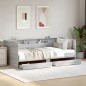 vidaXL Tumbona con cajones madera ingeniería gris Sonoma 100x200 cm vidaXL Tumbona con cajones madera ingeniería gris Sonoma 100x200 cm